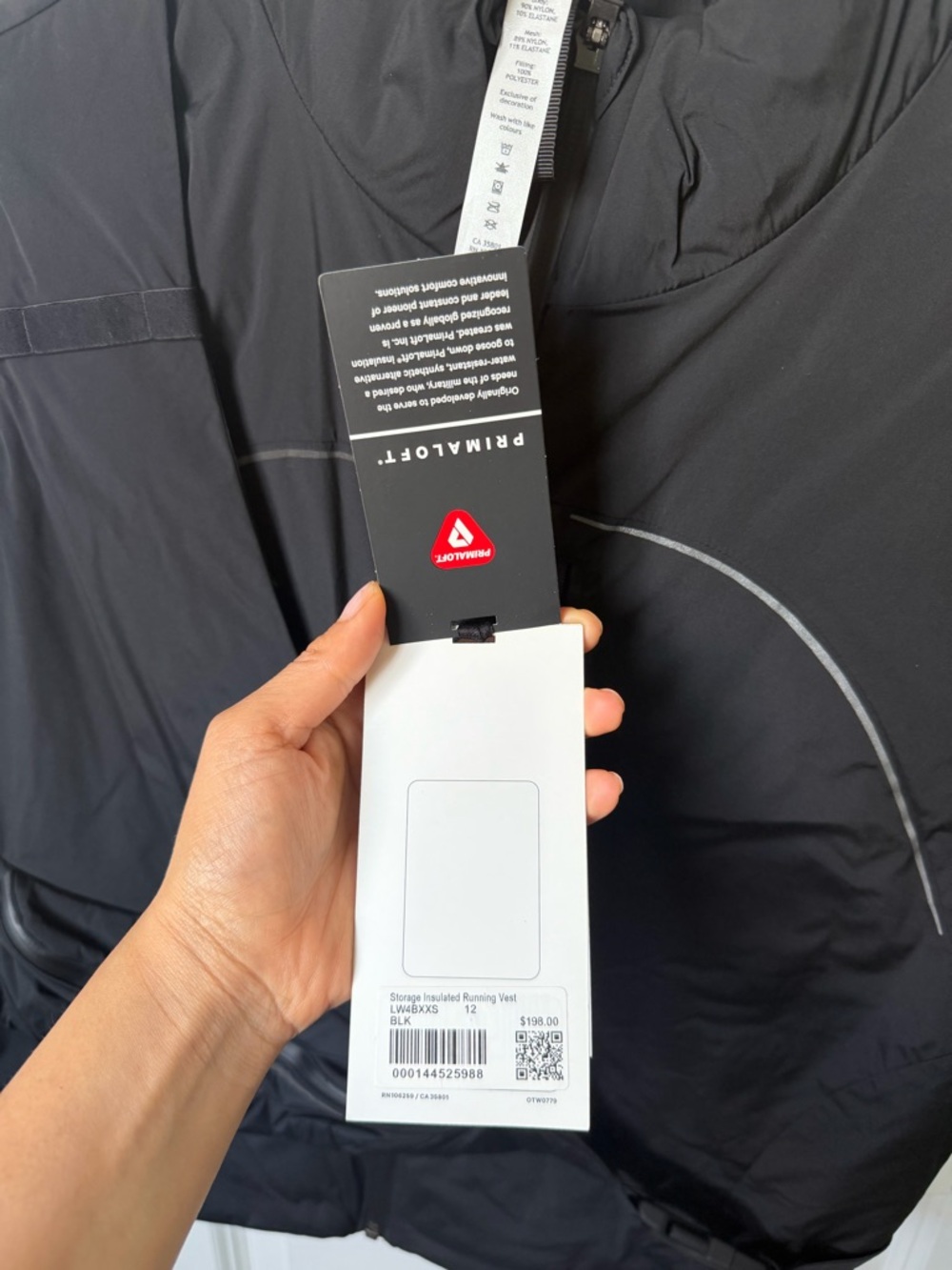 lululemon Black Wrap-Front Insulated Vest - Picture 6 of 7